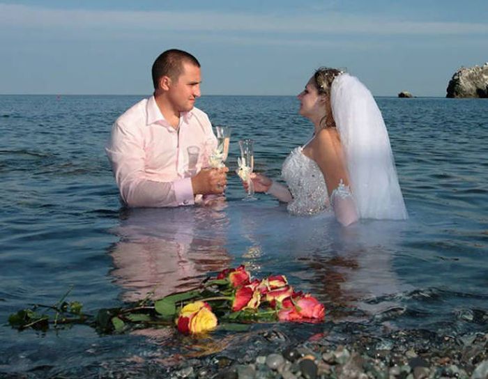 Weird Russian Wedding Photos