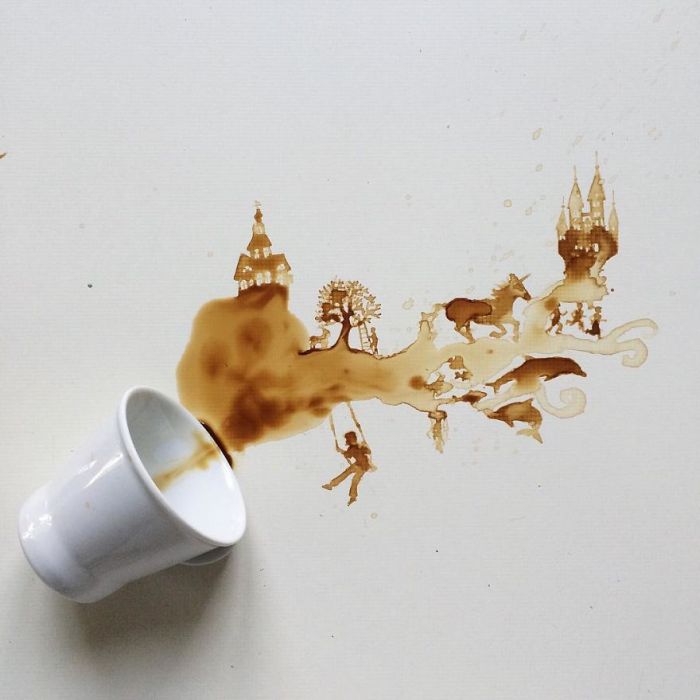 Amazing Art With Coffee And Tea