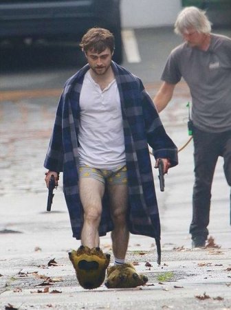 Daniel Radcliffe On The Set Of 