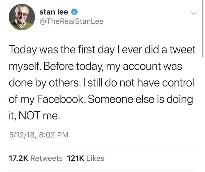 Stan Lee’s Twitter Feed Will Give You All The Feels