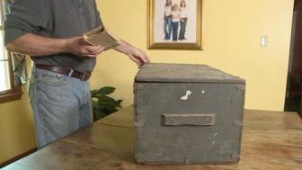 A Guy Rescued This Old Trunk From A Dumpster And Gave It Back To Its Owner