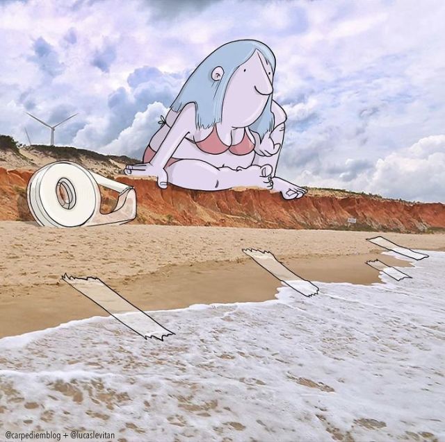Artist Invades Instagram Photographs With Funny Illustrations