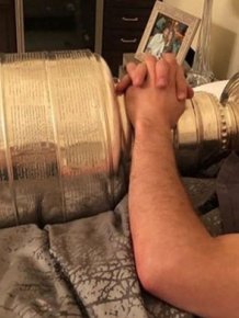 Ovechkin In Bed With the Stanley Cup