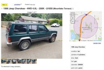 Cool Craigslist Ad For 96 Jeep ‘Range Rover’ Cherokee