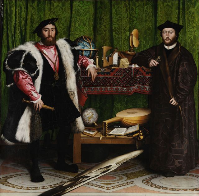 Hidden Illusion In The Ambassadors Painting By Hans Holbein the Younger, 1533, part 1533