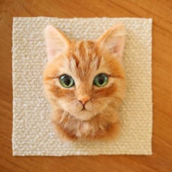 Artist From Japan Makes Hyper Realistic Cat Portraits From Wool