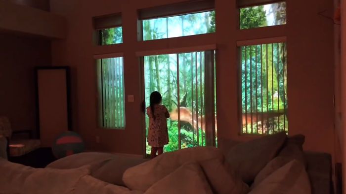 Dad Surprises Daughter By Making Dinosaurs Roam Their Backyard