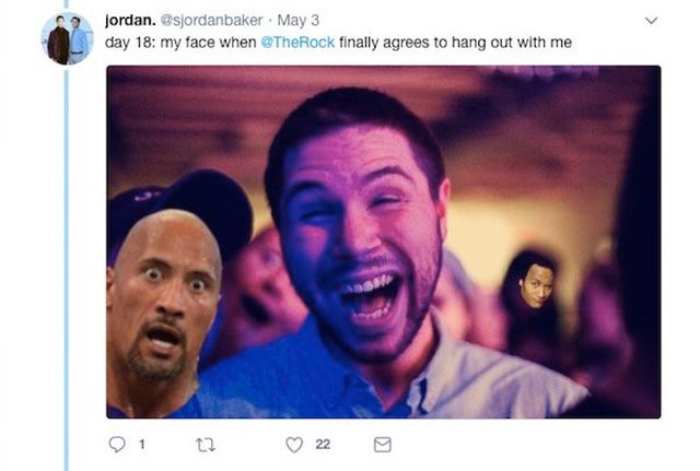 Guy Spends 100 Straight Days Asking The Rock To Hang With Him On Twitter