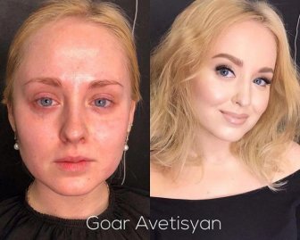 With And Without Makeup