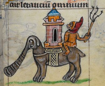In The Middle Ages, The Drawings Were Made From Other People's Words. Figures Of Elephants