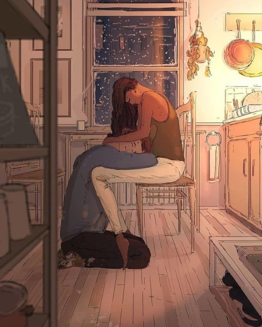 Husband Turns Everyday Moments with His Wife into Heartwarming Illustrations
