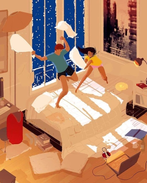 Husband Turns Everyday Moments with His Wife into Heartwarming Illustrations