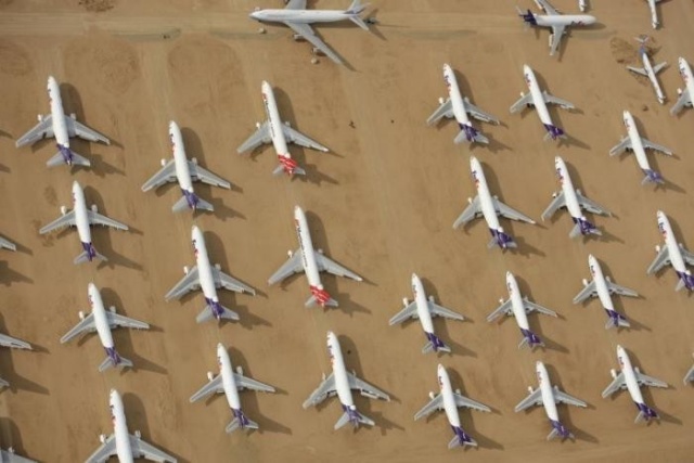 Car And Aircraft Cemetery In The California Desert