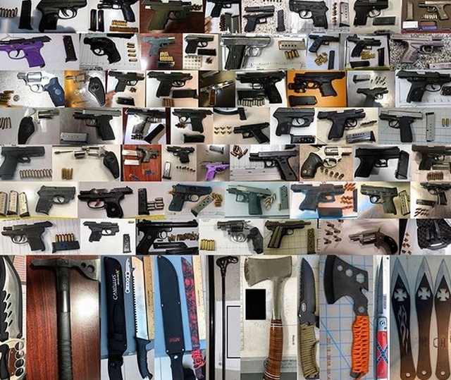 Weapons Found By TSA