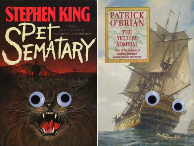 Book Covers Improved With Googly Eyes