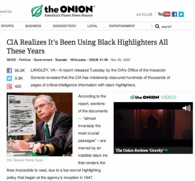 Hilarious “The Onion” Headlines