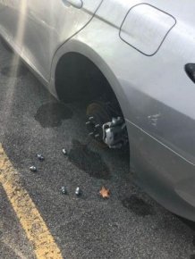 Wheels Were Stolen From Toyotas In The Parking Lot Of The Dealership