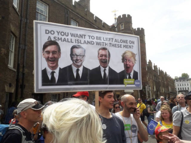 British Humor At An Anti-Brexit Protest