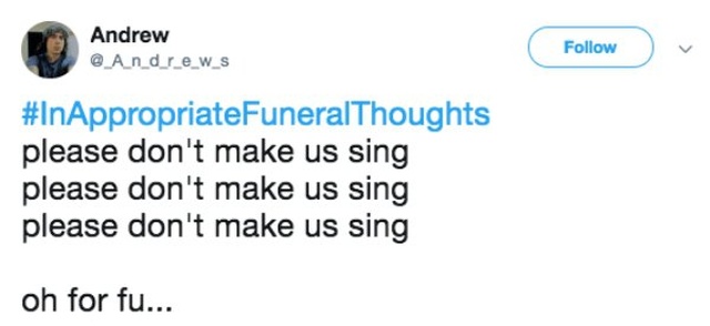 People Sharing The Inappropriate Funeral Thoughts
