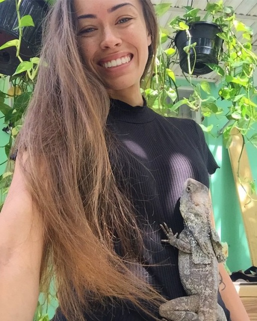 Girl And Reptiles