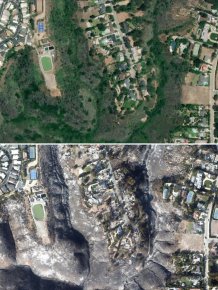 Malibu From Space Before And After Wildfires