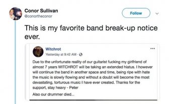 The Best Band Break-up Notice Ever