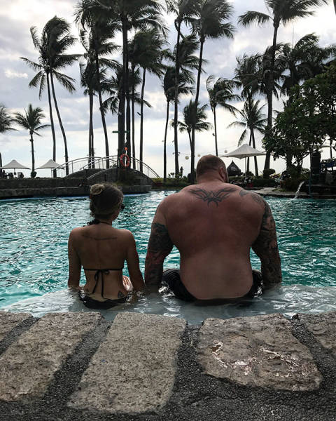 “The Mountain” And His Little Wife