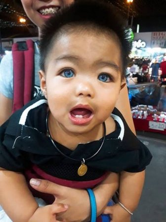 Adorable, Blue-eyed Thai Baby
