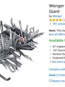 Funny Amazon Reviews Of $8,500 Swiss Army Knife