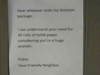 Funny Notes Written To Thieves