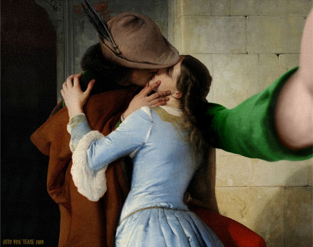 Imagined Characters From Famous Paintings Taking Selfies