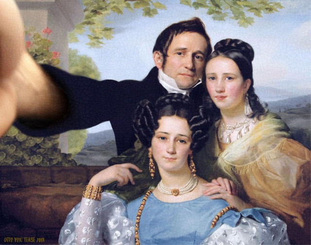 Imagined Characters From Famous Paintings Taking Selfies