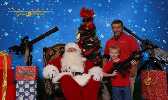 Americans And Their Weapons On Christmas