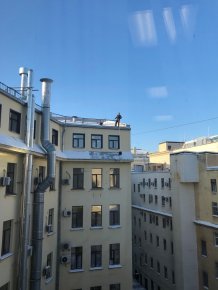Snow Removal From Roofs In Russia