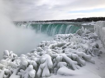 Waters at Niagara Falls Have Frozen