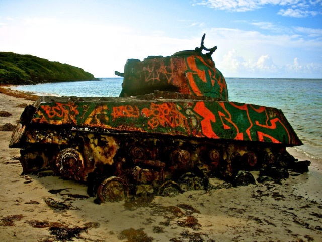 Painted Tanks At Flamenco Beach