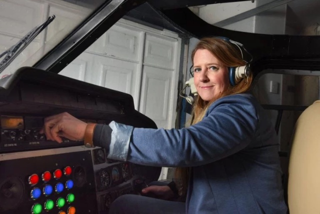 Woman Converts Helicopter Into Home Cinema