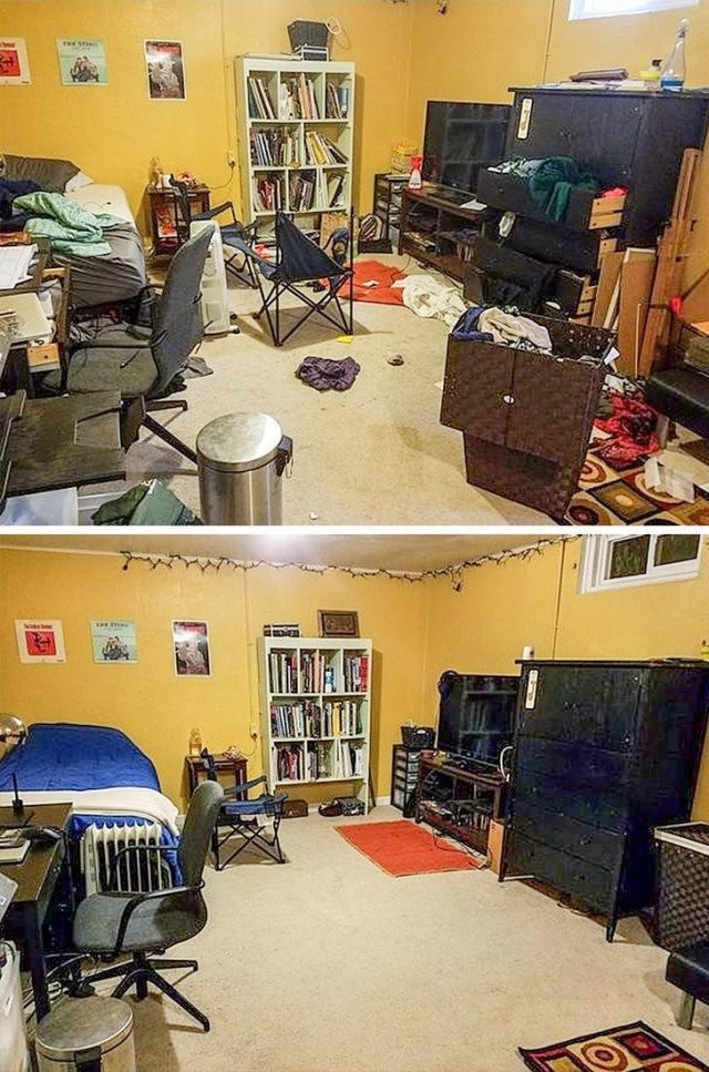 Before And After A Cleaning