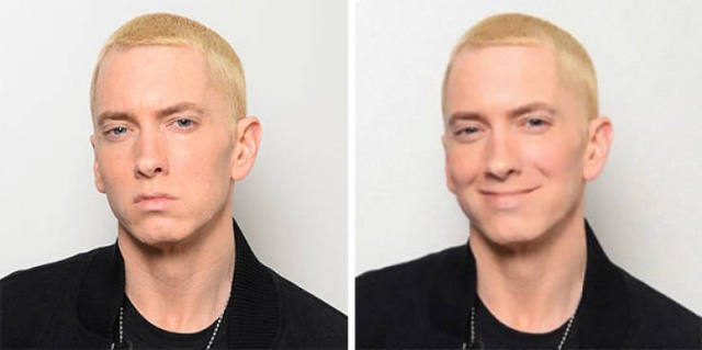 Guy Photoshops Smile To Eminem Photos