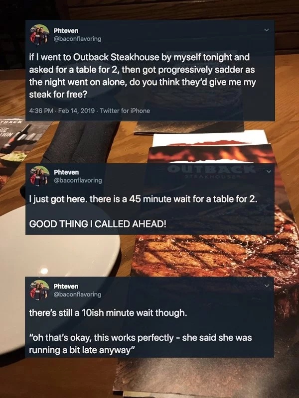 Guy Was Trying To Scam A Free Steak