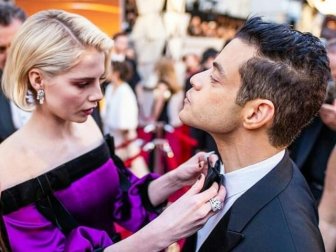 Everyone Kept Trying to Fix Rami Malek's Bowtie At The 2019 Oscars