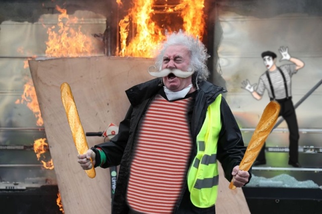 Man Rioting In Paris Gets Photoshopped