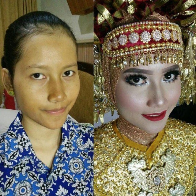 Asian Brides Before And After Wedding Makeup