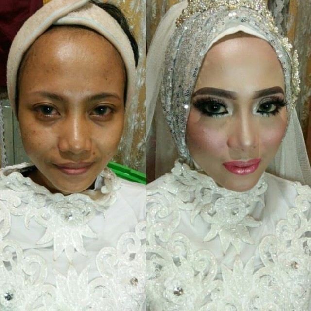 Asian Brides Before And After Wedding Makeup