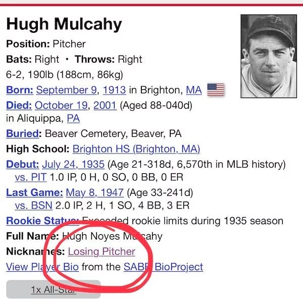 Cool Old Time Baseball Nicknames Others