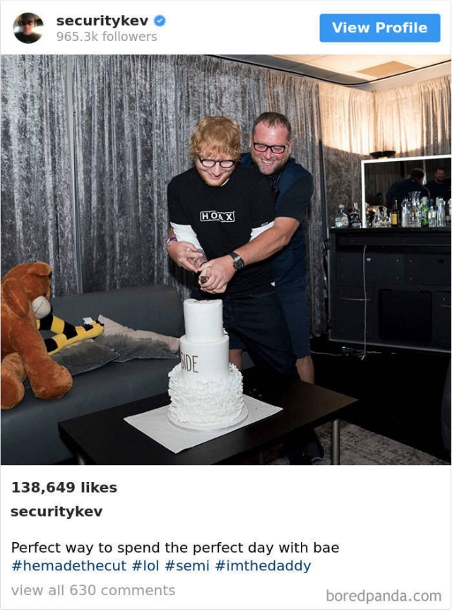 Ed Sheeran’s Bodyguard’s Instagram Account Is Awesome