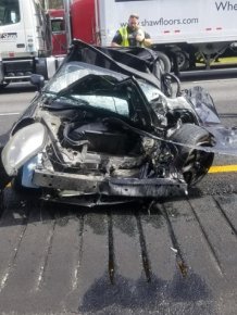 Driver Survives A Terrible Crash