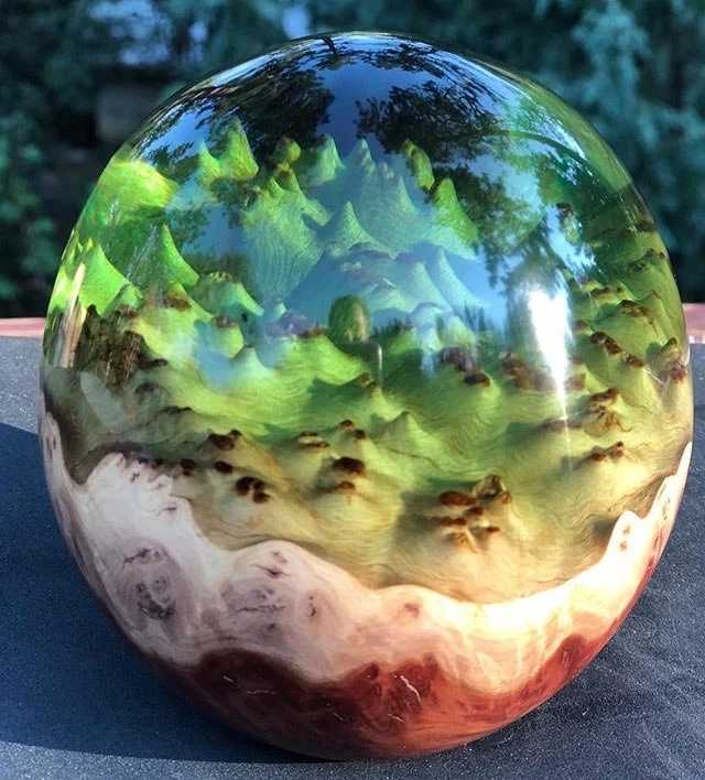 Beautiful Geometric Sculptures Cast From Burls Fused to Resin