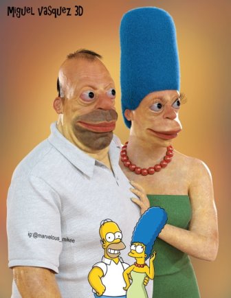 Homer And Marge Simpson In Real Life