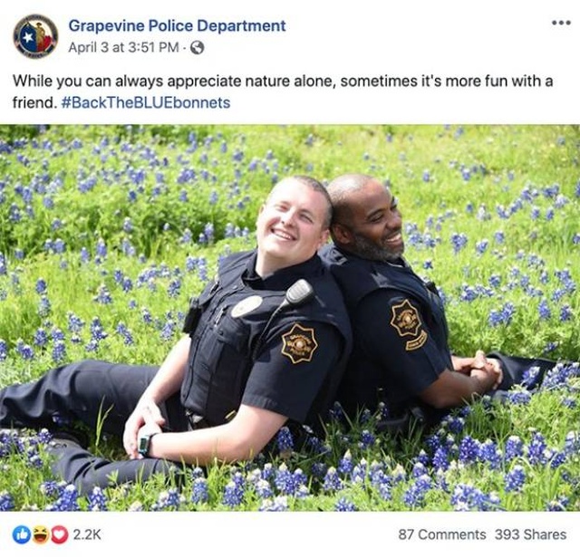 Texas Police In A New Bluebonnet Challenge